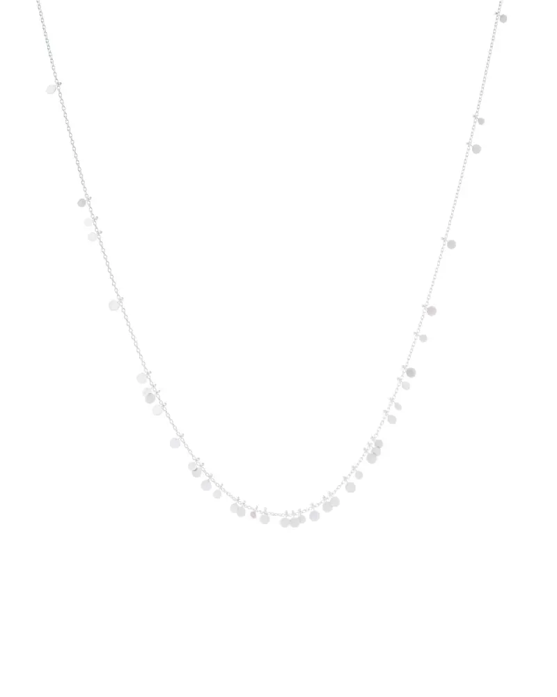 Sia Taylor DN32 S Long Random Silver Dots Necklace 1