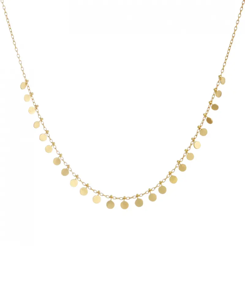 Sia Taylor DN11 Y Medium Yellow Gold Dots Necklace WB