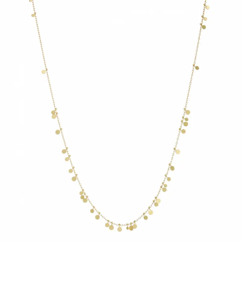 Sia Taylor DN32 Y Long Random Yellow Gold Dots Necklace WB