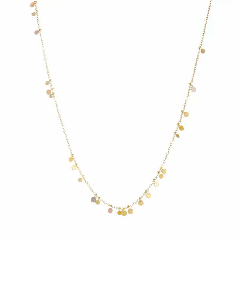 Sia Taylor DN220 YRAIN Rainbow Gold Random Dots Necklace WB