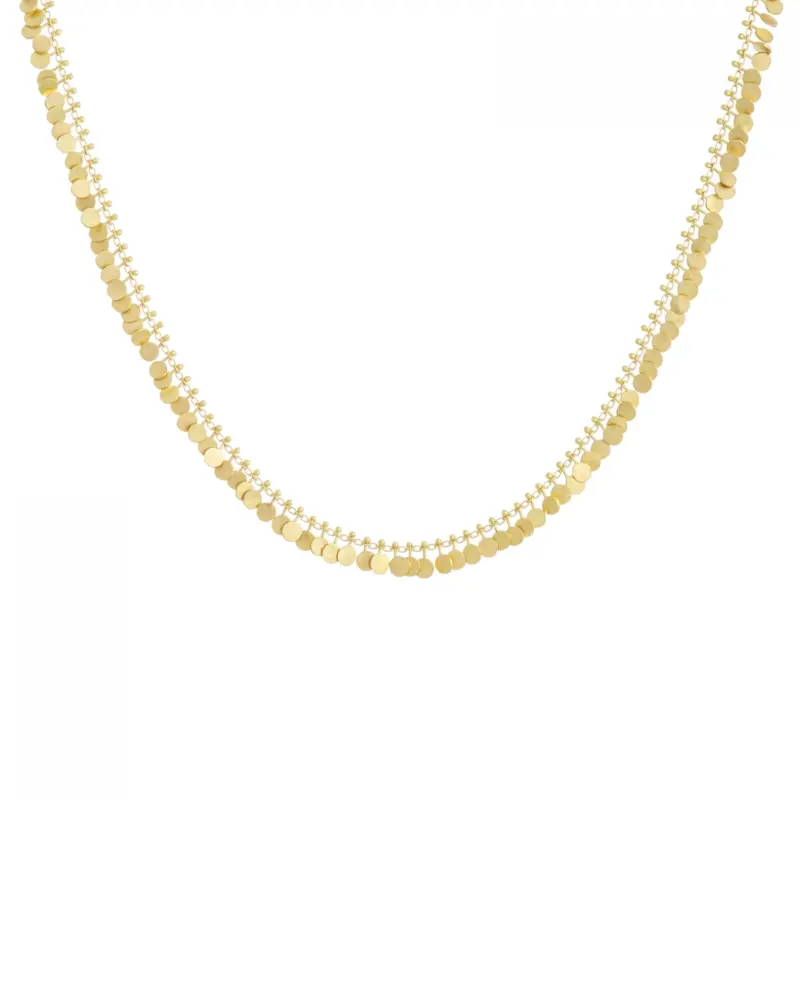 Sia Taylor DN300 Y Full Yellow Gold Dot Necklace WB