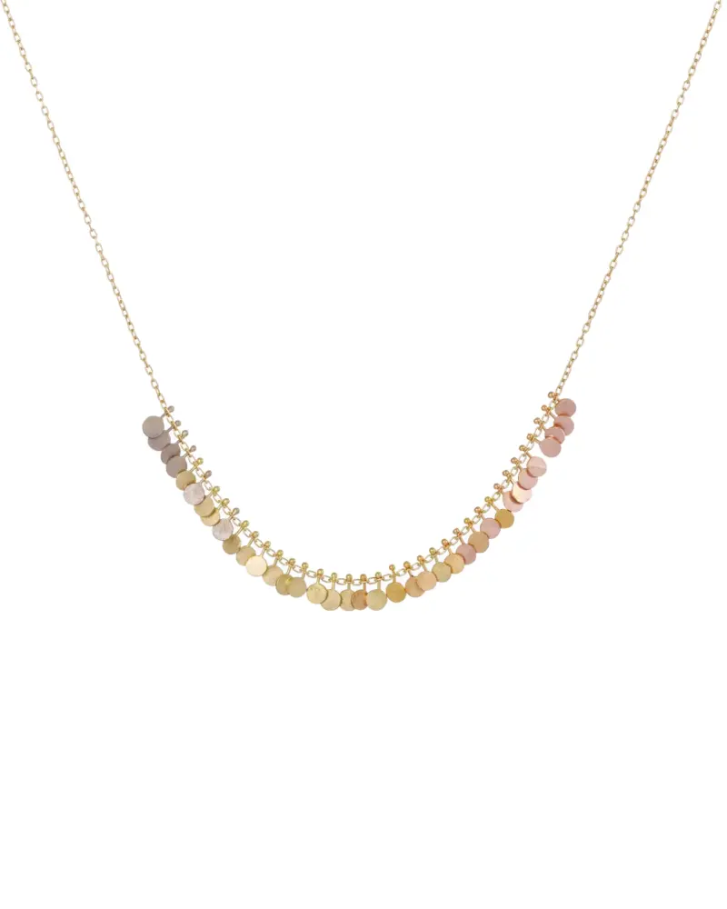 Sia Taylor DN355 Y Rainbow Gold Tiny Dots Arc Necklace WB