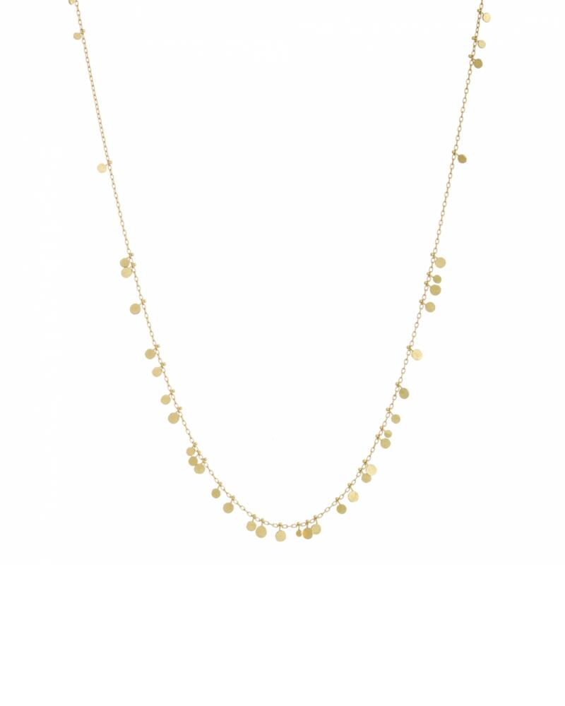 Sia Taylor DN32 Y Long Random Yellow Gold Dots Necklace WB