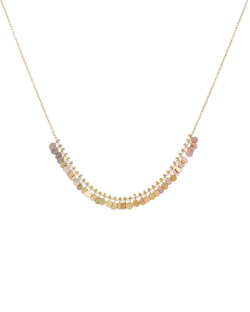 Sia Taylor DN355 Y Rainbow Gold Tiny Dots Arc Necklace WB