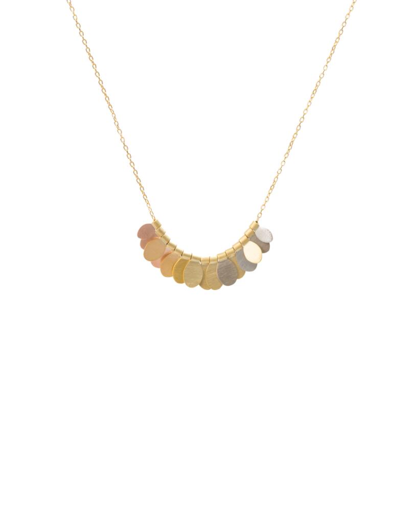 Sia Taylor FN12 YRAIN Rainbow Gold Tiny Songbird Arc Necklace Back WB