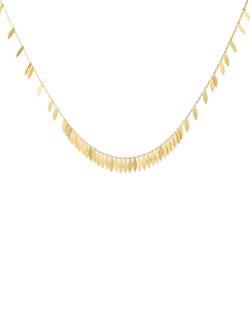 Sia Taylor KLN1 Y Yellow Falling Leaf Necklace WB