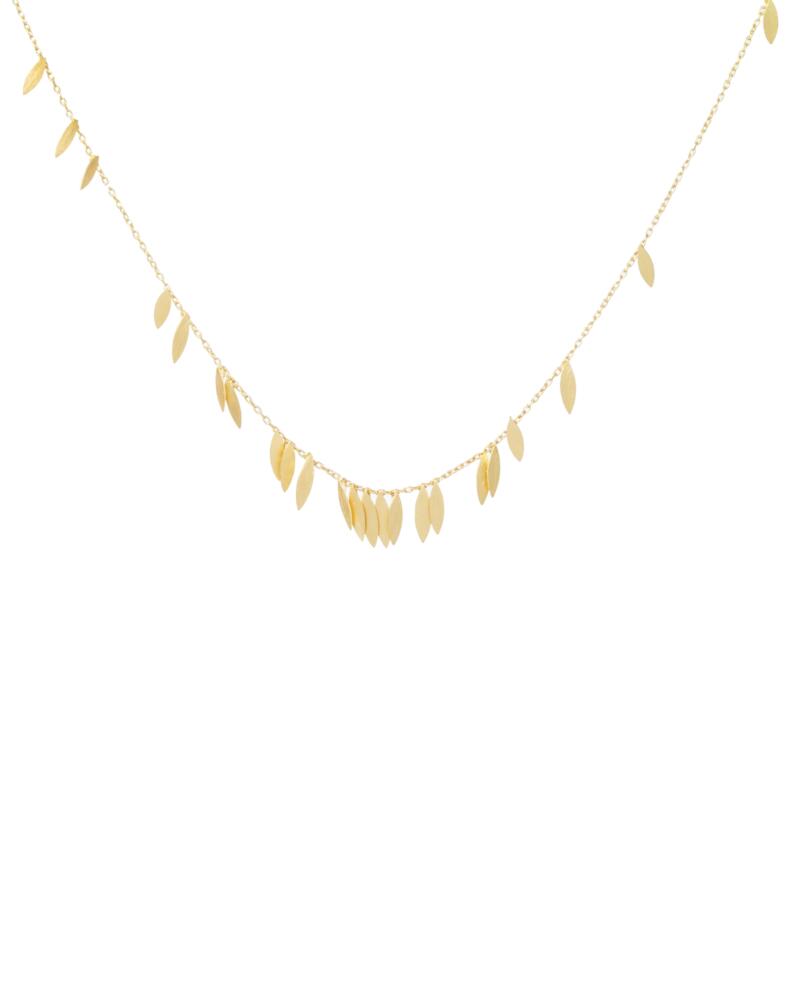 Sia Taylor KLN2 Y Yellow Scattered Leaf Necklace WB