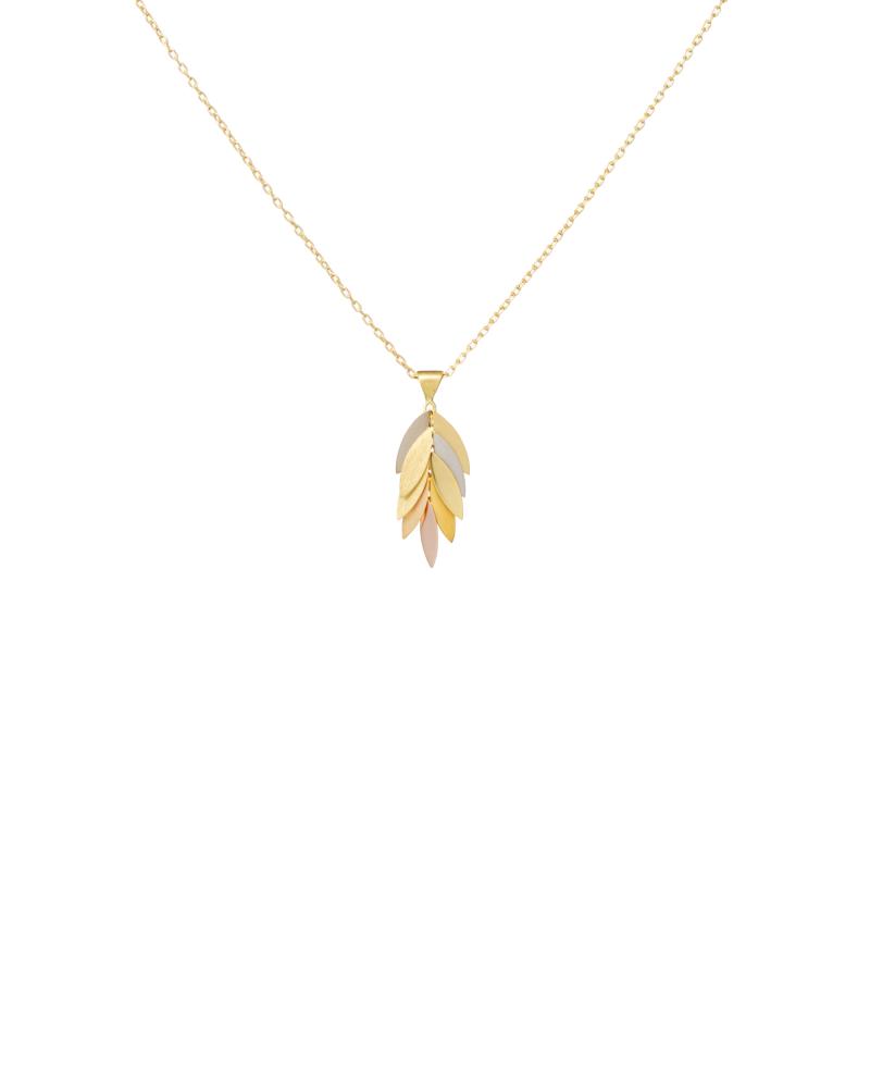 Sia Taylor KLN3 RAIN Rainbow Falling Leaf Pendant WB