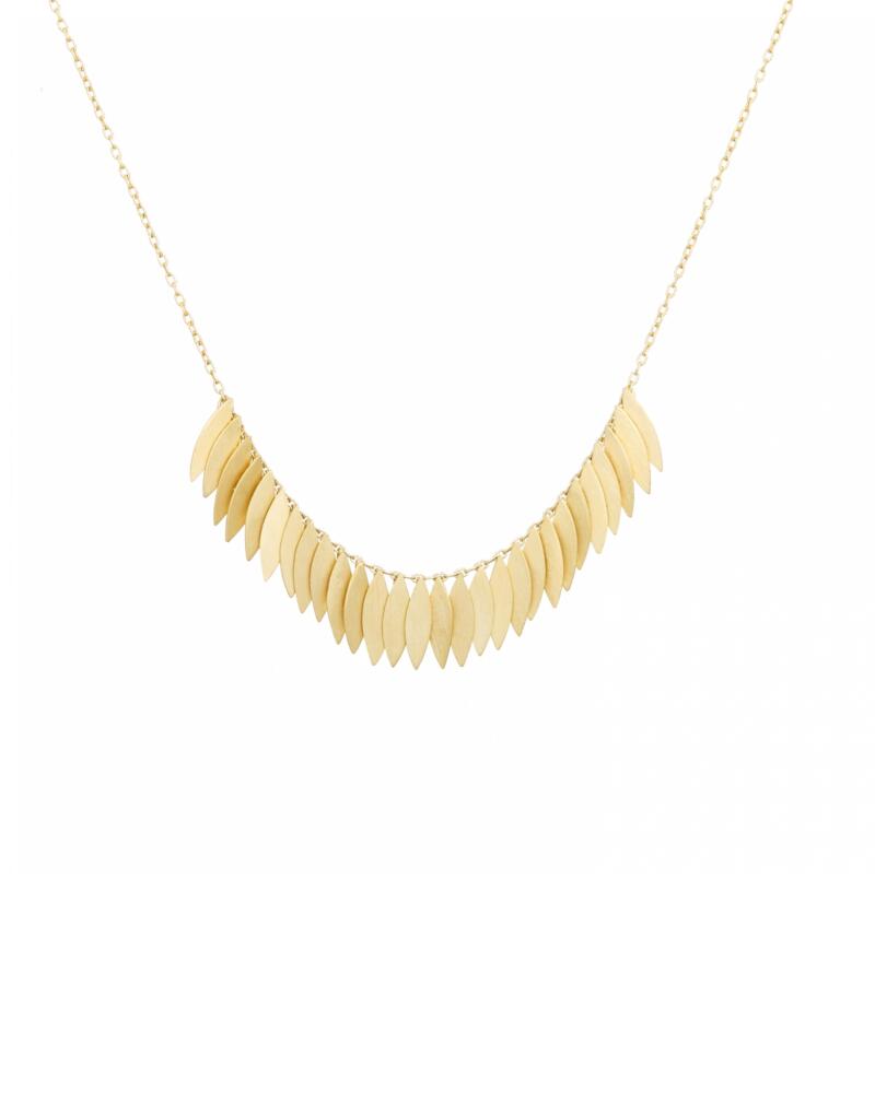 Sia Taylor KN21 Y Yellow Gold Golden Leaf Arc Necklace WB