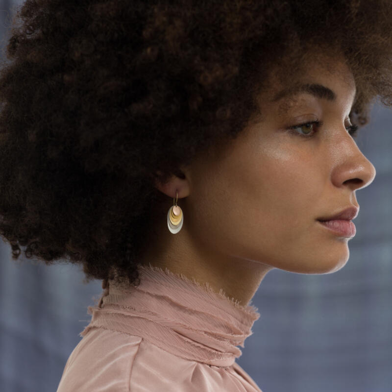 Sia Taylor FE5 RAIN Rainbow Gold Earrings M