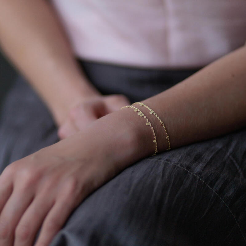 Sia Taylor Little Random Yellow Gold Dots Bracelets